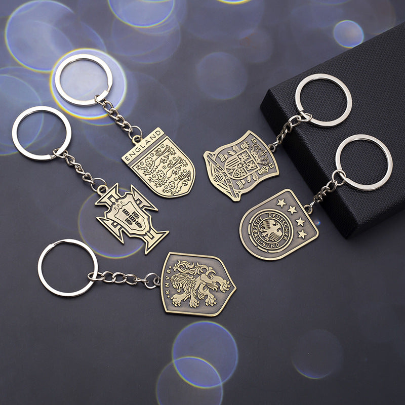 Metal Keychain World Cup Team Logos