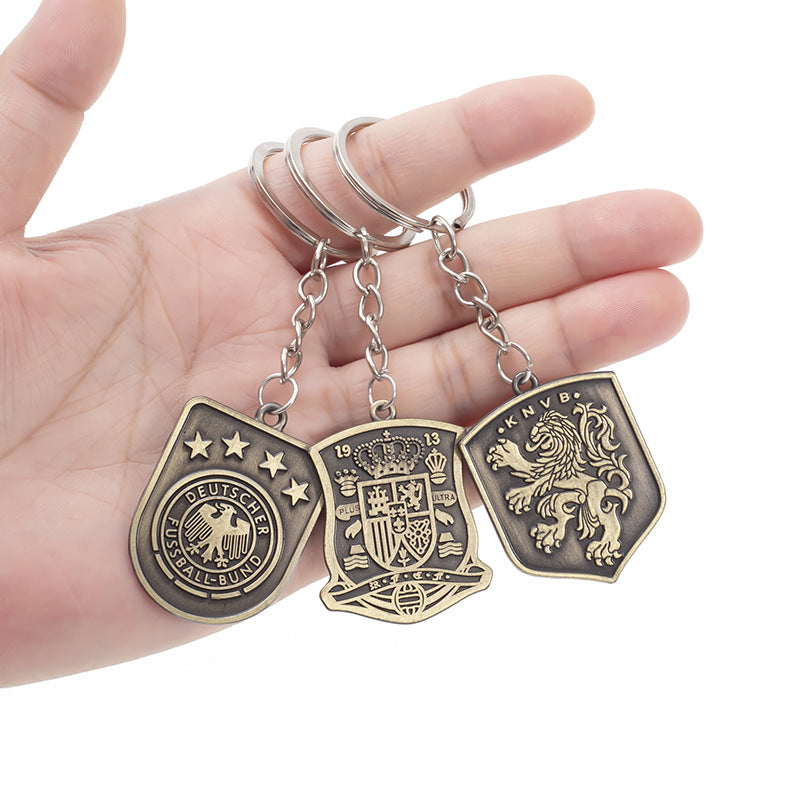 Metal Keychain World Cup Team Logos