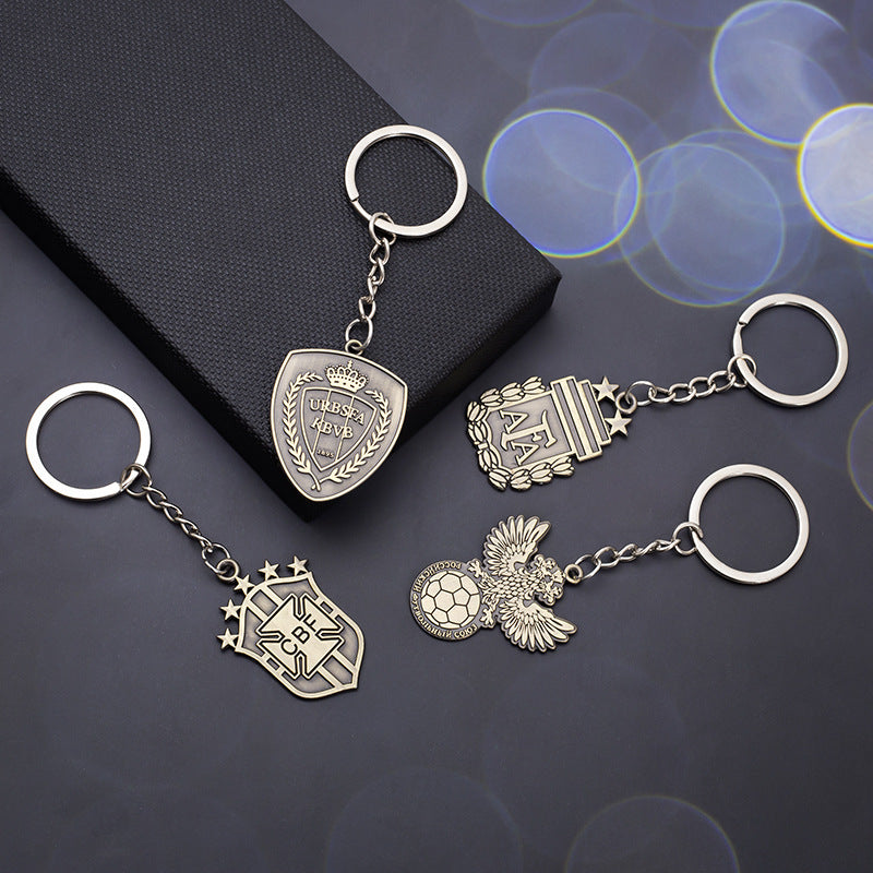 Metal Keychain World Cup Team Logos